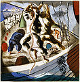 Image 11 Candido Portinari A preparatory study for Discovery of the Land, a mural in the United States Library of Congress Hispanic Reading Room, by Candido Portinari. Portinari was a Brazilian painter who was a prominent and influential practitioner of the neorealism style. The mural depicts two sailors who might have been found in either the fleets of Christopher Columbus or Pedro Álvares Cabral, and is part of a series of four that show the colonization of the Americas by Europeans. More selected pictures