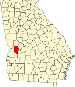 map of Georgia highlighting Marion County