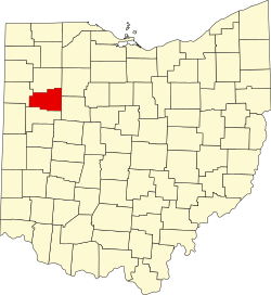 Karte von Allen County innerhalb von Ohio