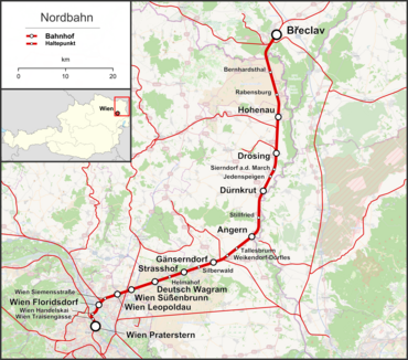 A Nordbahn útvonala