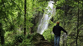 Eén van de watervallen van Roquefort-les-Cascades