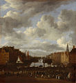 Jacob van Ruisdael Pemandangan Dam dan Damrak di Amsterdam (1670-an)