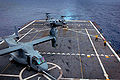 Helipads på flight deck av USS San Antonio