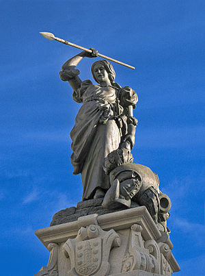 Памятник участнице обороны Ла-Коруньи Марии Пита