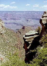 Isis Temple and Cheops Pyramid, from South Rim region