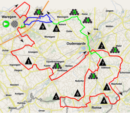 Routekaart van de Dwars door Vlaanderen 2024