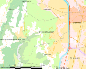 Poziția localității Seyssinet-Pariset