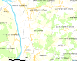 Baudrières – Mappa