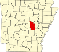 Locatie van Lonoke County in Arkansas