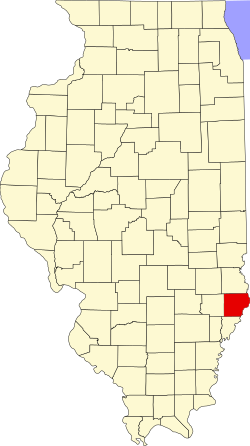 Karte von Lawrence County innerhalb von Illinois