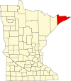 State map highlighting Cook County