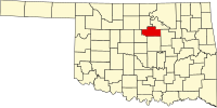 Locatie van Payne County in Oklahoma
