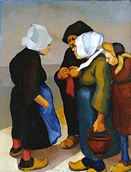 Maurice Le Scouëzec : Femmes du Cap Sizun en conversation. Study of women in conversation in Cap Sizun