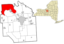 Location in Onondaga County and the state of New York.