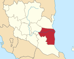 Location of Pekan District in Pahang