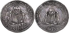 Friedrich Wilhelm und Johann, Reichstaler von 1579