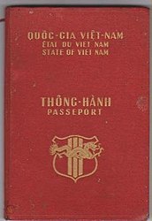 Diseño de pasaporte del Estado de Vietnam.