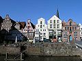 Stintmarkt (marché d'éperlan) dans le port de Lunebourg.