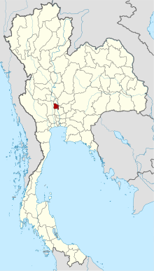 Map of Thailand highlighting Ang Thong province