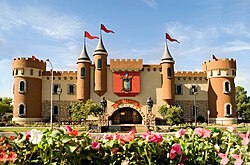 Front view of the Castle department at Golfland's Mesa, Arizona location.