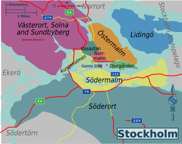 Map of Stockholm