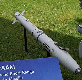 ракета AIM-132 ASRAAM компании MBDA на аэрокосмическом салоне ILA-2006 в Берлине.