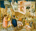 Kristov príchod do Jeruzalema, okolo 1325, freska, Bazilika svätého Františka, Assisi