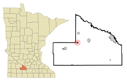 Location of Cobden, Minnesota