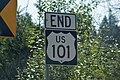 Beginn oder Ende des US-101 in Tumwater USA-Washington Washington