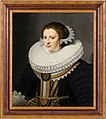 JAN ANTHONISZ VAN RAVESTEYN (Den Haag, 1572 - 1657) Portrait of a lady Trace of signature and date 16(3)5 Oil on panel, cm 70X61