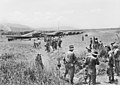 Image 32Troops of the 2/16th Battalion disembark from Dakota aircraft at Kaiapit (from Military history of Australia during World War II)