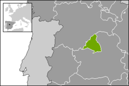 Situo de Madrida Regiono enkadre de Hispanio