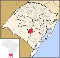 Location in Rio Grande do Sul