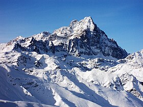 Vue du mont Viso depuis la Testa di Garitta Nuova.