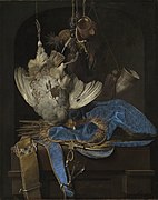 Willem van Aelst, Still­leben mit Jagd­ausrüstung