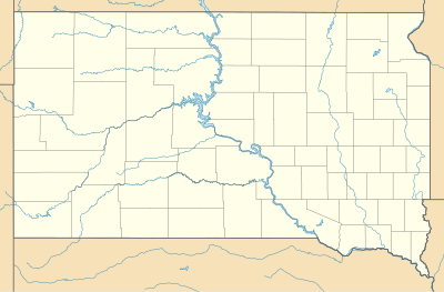 Mapa de localización de Dakota del Sur