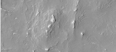 Layers in a butte in Arabia, as seen by HiRISE under HiWish program.