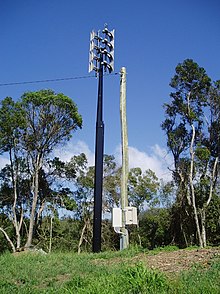 Bushfire warning sirens in Mount glorious, QLD, Australia. This is the whole view of the siren.