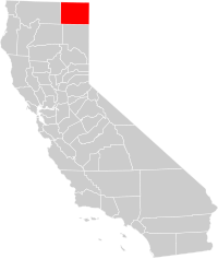 Locatie van Modoc County in Californië