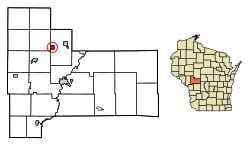 Location of Alma Center in Jackson County, Wisconsin.