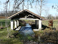 Le Buffebale traverse un lavoir à Saint-Just.