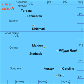 Mapa de las islas de la Línea