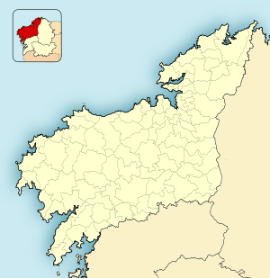 Santiago de Compostelaの位置（ア・コルーニャ県内）