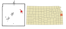 Location within Miami County and Kansas
