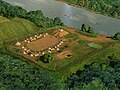 Image 3Artist's conception of the Taskigi Site, a fortified mound and village near Wetumpka, Alabama (from History of Alabama)