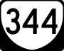 State Route 344 marker