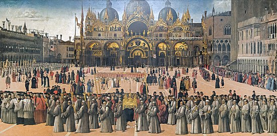 Procession sur la place Saint-Marc, 1496 Gallerie dell'Accademia de Venise