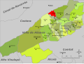 Розташування муніципалітету Бельюс у комарці Вальє-де-Альбайда