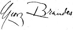 Georg Brandesʼ signatur