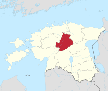 Letak County Järva di Estonia